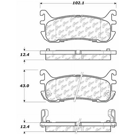 Go-Parts OE Replacement for 1994-2002 Mazda Miata Rear Disc Brake Pad Set for Mazda Miata