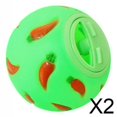 thumbnail image 1 of 2xPet Comedero Lento Tazón Snack Juguete Bola Interactivo Juguete Para Cachorro Verde, 1 of 4