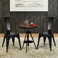 thumbnail image 4 of Costway Set of 4 Dining Side Chair Stackable Bistro Cafe Metal Stool Gunblack, 4 of 10