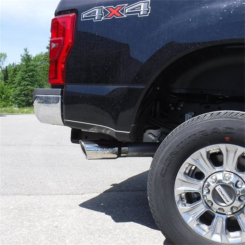 MBRP ford Crew Cab Cat Back Exhaust System 4" Single Side Muffled Noise Stainless Steel, 6.2L