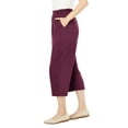 thumbnail image 4 of Woman Within Women's Plus Size Petite 7-Day Knit Capri Pants, 4 of 6