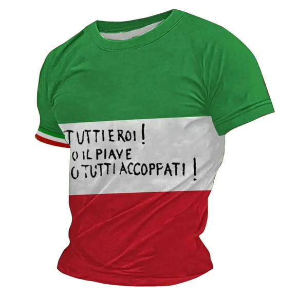 Xdzjlr Men's Tshirt Italian Round Neck Short Sleeved Fashion T Shirts Men,M