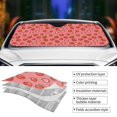 thumbnail image 5 of Bingfone Red Strawberry Car Windshield Sun Shade Protector Keep Your Vehicle Cool Sun Shield Visor Cover Foldable for Car Truck SUV-Small, 5 of 8