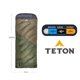 thumbnail image 2 of Sleeping "Celsius" -18°C (0°F) TETON verde Individual, 2 of 8