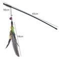 thumbnail image 2 of Pet Cat Interactive Exercise Toy for Solving Boredom Tease Cat Wand Toy with Colorful Feather Head, 2 of 3