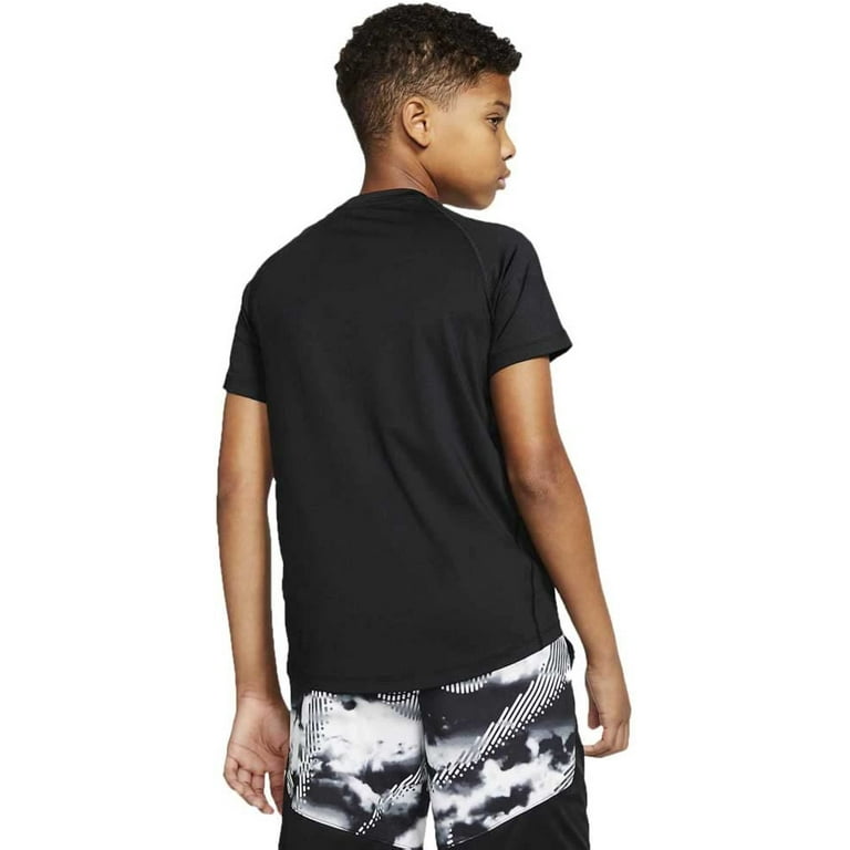 Black nike shirt best sale boys