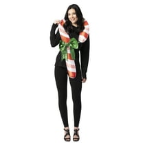 Rasta Imposta Candy Cane Halloween Christmas Costume, Men and Women's, Red White, Adult One Size, R1253-OS