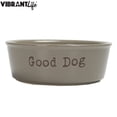 thumbnail image 3 of Vibrant Life Ceramic Feed Me Pet Bowl, Gray, Large, 3 of 4