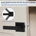 thumbnail image 4 of Grusce Poignée de Porte d'Entrée Extérieure, Boutons de Porte Réversibles avec 3 Clés, Levier de Porte d'Entrée en Alliage de Zinc, Poignée de Porte de Garde-Robe Noir Mat, Poignée de Porte d'Intimité Intérieure pour Chambre, Bureaux, Pièces, 4 of 9