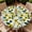 Sunflower, variant on Outdoor Tablecloth with Umbrella Hole and Zipper Waterproof Round Fitted Tablecloth with Elastic Edge, Wipeable Outdoor Table Cover for Patio, Garden, Picnic Size 36"-65" Round Tables