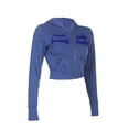 thumbnail image 5 of hirigin Women Zip Up Hooded Jacket Slim Fit Casual Letter Long Sleeve Crop Jacket Autumn Outwear, 5 of 9