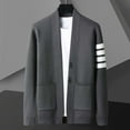 thumbnail image 2 of Men's Knit Cardigan Sweater For Fall Casual Open Front Outerwear Relaxed Fit Knitwear For Men, 2 of 3