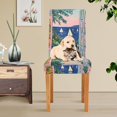 thumbnail image 4 of Yayeee 2 Pack Dining Chair Covers Stretch Parson Chairs Slipcovers Seat Protector, Colorful Seaside, 4 of 6