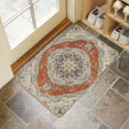 thumbnail image 4 of Bohemian Orange Ethnic Design Rug Welcome Doormat for Indoor/Outdoor Entrance Bohemian Orange Ethnic Design Rug Decoration Door Mat Kitchen Door Mat Bedroom Doormat 17x30 Inch, 4 of 6
