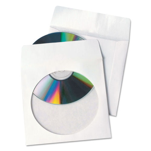 50pk Box Verbatim CD/DVD Paper Sleeves with Clear Window 