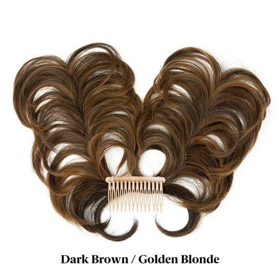 Nvzi -b Messy Bun Hair Piece Side Comb Clip in Hair Bun Hairpiece for Women Short Natural Straight Versatile Adjustable Styles Easy Hair pieces ，Dark Brown A