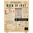 thumbnail image 1 of 77th Birthday Party Decor Poster 77 Years Ago Back In 1947, 1 of 5