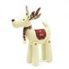 Holiday Time Christmas Decor 16" White Burlap Reindeer Fabric Decor