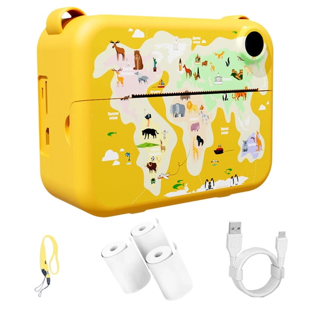 Cámara Digital para Fotografía Impresión Instantánea con 3 Rollos Papel Impresión Amarillo Ygjytge