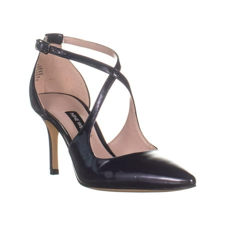 Womens Nine West Micaela Strappy Pumps, Navy, 5 US