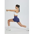 thumbnail image 6 of BALEAF Biker Shorts Women Yoga Gym Workout Spandex Running Volleyball Tummy Control Compression with Pockets 3" Navy Blue S, 6 of 7