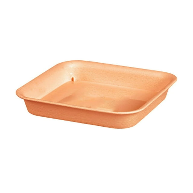 Dsseng 2pcs Square Shape Plastic Flower Pot Tray Pot Water Tray Multi-functional Household Potted Support Leakproof Potted Base for Home (Beige S)
