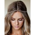 thumbnail image 4 of Heread Boho Gold Head Chain Jewelry Pearl Hair Chains Headpiece Wedding Festival Prom Headband Hair Accessories For Women And Girls, 4 of 4