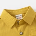 thumbnail image 6 of NIEWTR Boys Long Sleeve Oxford Shirt Classic Button Down Dress Shirt Solid Color Uniform Shirt for School Picture Day and Special Events（A01-Yellow,18-24 Months), 6 of 6