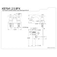 thumbnail image 2 of Kingston Brass KB7648PX 4 in. Centerset Bathroom Faucet, Brushed Nickel, 2 of 2