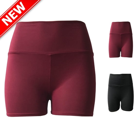 Taqqpue Women Yoga Shorts Stretch Waist Elastic Solid Color Workout Shorts Casual Running Gym Athletic Shorts for Women