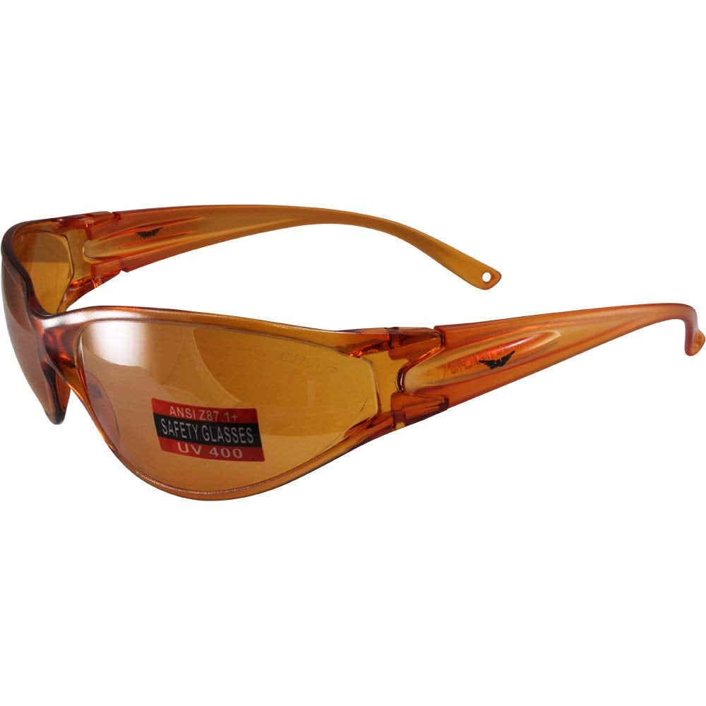 Global Vision PHD Safety Glasses Orange Frames Orange Lens ANSI Z87.1