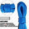 thumbnail image 4 of Synthetic Winch Rope 5/16 Inch x 50 ft 10500LBs with Black Protecing Sleeve and Thimble for ATV UTV SUV Winches Line Cable Rope(Blue), 4 of 5