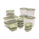 thumbnail image 2 of 17 paneras con tapa, cajas para pasteles, contenedores transparentes de PP para almacenar alimentos. Verde claro, 2 of 9