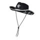 thumbnail image 2 of Sombrero de vaquero Sombrero de fiesta Accesorio nupcial elegante Sombrero de de estilo occidental Sombrero de jazz de caballero para viajes negro, 2 of 8