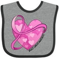 thumbnail image 3 of Inktastic Breast Cancer Awareness- Pink Ribbon Around Heart Boys or Girls Baby Bib, 3 of 4