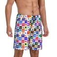 thumbnail image 2 of Susaid Sea animals Collage Print Mens Shorts, Breathable Lounge Sleepwear Set with Elastic Waistband and Pockets-4X-Large, 2 of 6