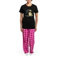 thumbnail image 4 of CafePress - Black Fawn Pug Women's Dark Pajamas - Women's Short Sleeve Print T-Shirt and Pants Dark Cotton Pajama Set, 4 of 7