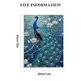 thumbnail image 2 of ONETECH Peacock Wall Art Blue Peacock Flower Butterfly Pictures Wall Decor Elegant Peacock Canvas Prints Framed Modern Artwork Home Office Decorations For Kitchen Bedroom Bathroom Living Room Framed, 2 of 5