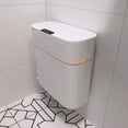 thumbnail image 5 of YAHHU Smart Sensor Trash Can Wall Mounted IPX5 Waterproof Garbage Bin for Bathroom Bedroom Kitchen 15L / 3.96 Gallons Touchless Wastebasket, White, 5 of 5