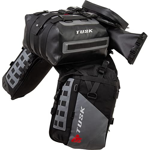 Tusk Highland X2 Rackless Luggage System w/Small Dry Duffel Tail Bag KTM/Husky 690-701 Heat Shield