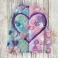 thumbnail image 4 of Dwralegc Womens Pullover Sweater Heart Print Plus Size Sweaters Long Sleeve Knitted Cute Spring Casual Pullover Sweatershirt Purple Pink XL, 4 of 4