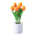 thumbnail image 2 of FENGGHAO Mothers Day Tulip Night Light 6 Heads Yellow Artificial Flower LED Lamp with Vase Dimmable Rechargeable Table Centerpiece Home Decor, 2 of 7