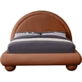thumbnail image 3 of Meridian Furniture Madrid Cognac Velvet King Bed, 3 of 8