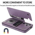 thumbnail image 5 of Design for Galaxy S24 5G Case with Credit Card Holder Slot PU Leather Wallet Phone Cases Stand Kickstand Durable Shockproof Protective Cover for Samsung S 24 Women Men 6.1 inch Purple, 5 of 13