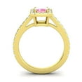 thumbnail image 4 of 2.95 Carat Shiny Natural Diamond Pink Sapphire Gemstone Wedding Ring for Ladies Solid 18K Yellow Gold Size 10.5 by Diamond-Capitals, 4 of 8