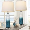 thumbnail image 1 of 28'' Table Lamps Set of 2, Touch Control, Modern Glass Bedside Lamps 2 USB Ports, 1 of 5