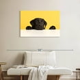 thumbnail image 2 of Elephant Stock Cute Black Lab Wall Art - Horizontal Canvas Wall Art - Living Room Wall Decor - Animal Canvas - Yellow And Black Decor - 36" x 24", 2 of 8