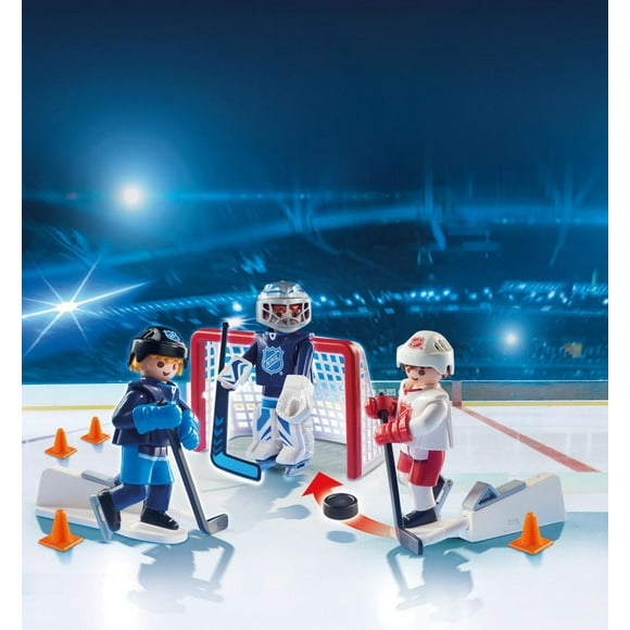 PLAYMOBIL NHL Shootout Carry Case 9177 Play Set, Age 5+, 27 pcs