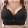 thumbnail image 3 of Padded Nursing Bras Women Seamless Bra Feature V-Neck Bralette Bra Style W-1650 Black XL, 3 of 3