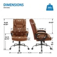 thumbnail image 2 of Scranton & Co High-Back Saddle Brown Faux Leather Executive Chair Titanium, 2 of 10